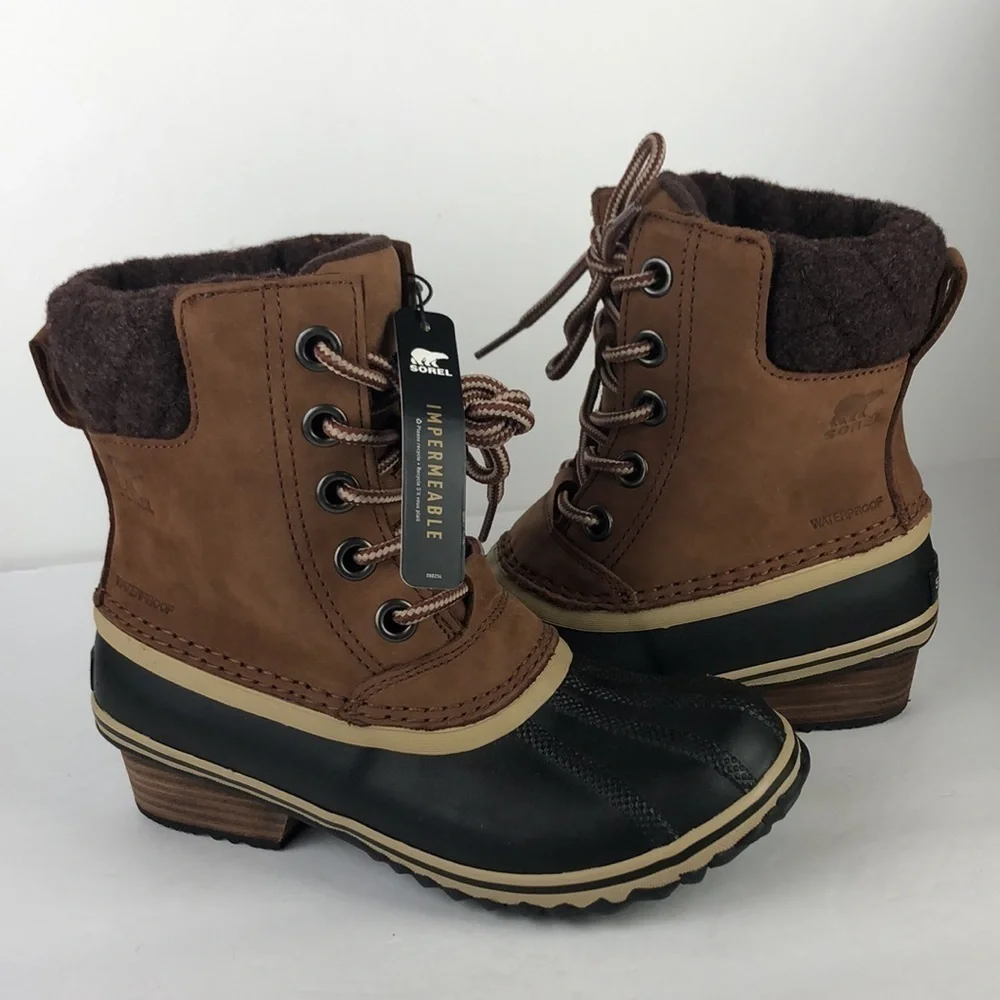 NEW Sorel Slimpack 2 Lace Up Ankle Boots Booties 5